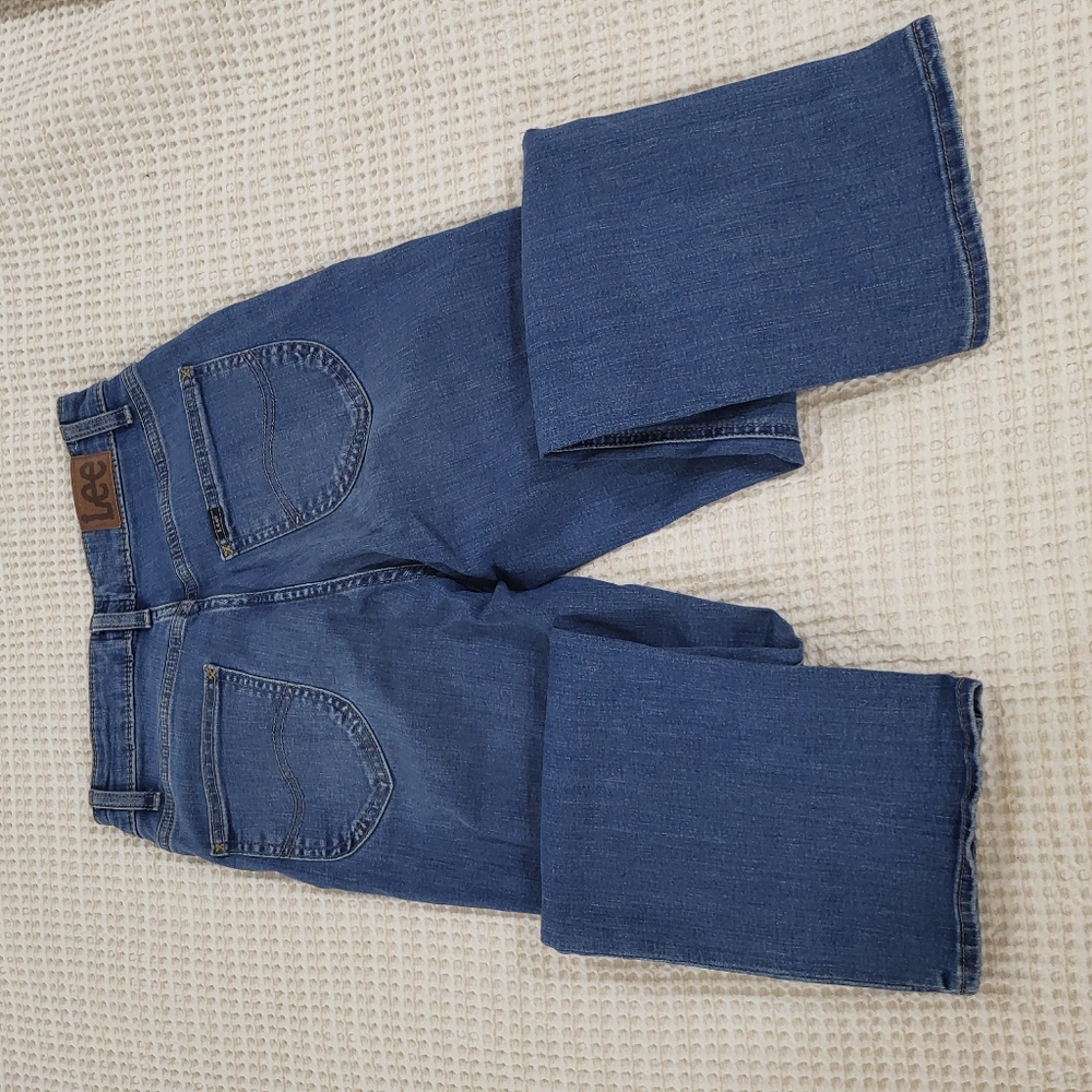 LEE Heritage Light Blue Straight Leg Women's Denim Jeans Size 6 . 86 % Cotton